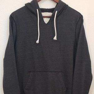 AEROPOSTALE Unisex Plain Color Hoodie in Distressed Charcoal Grey, Size S/P